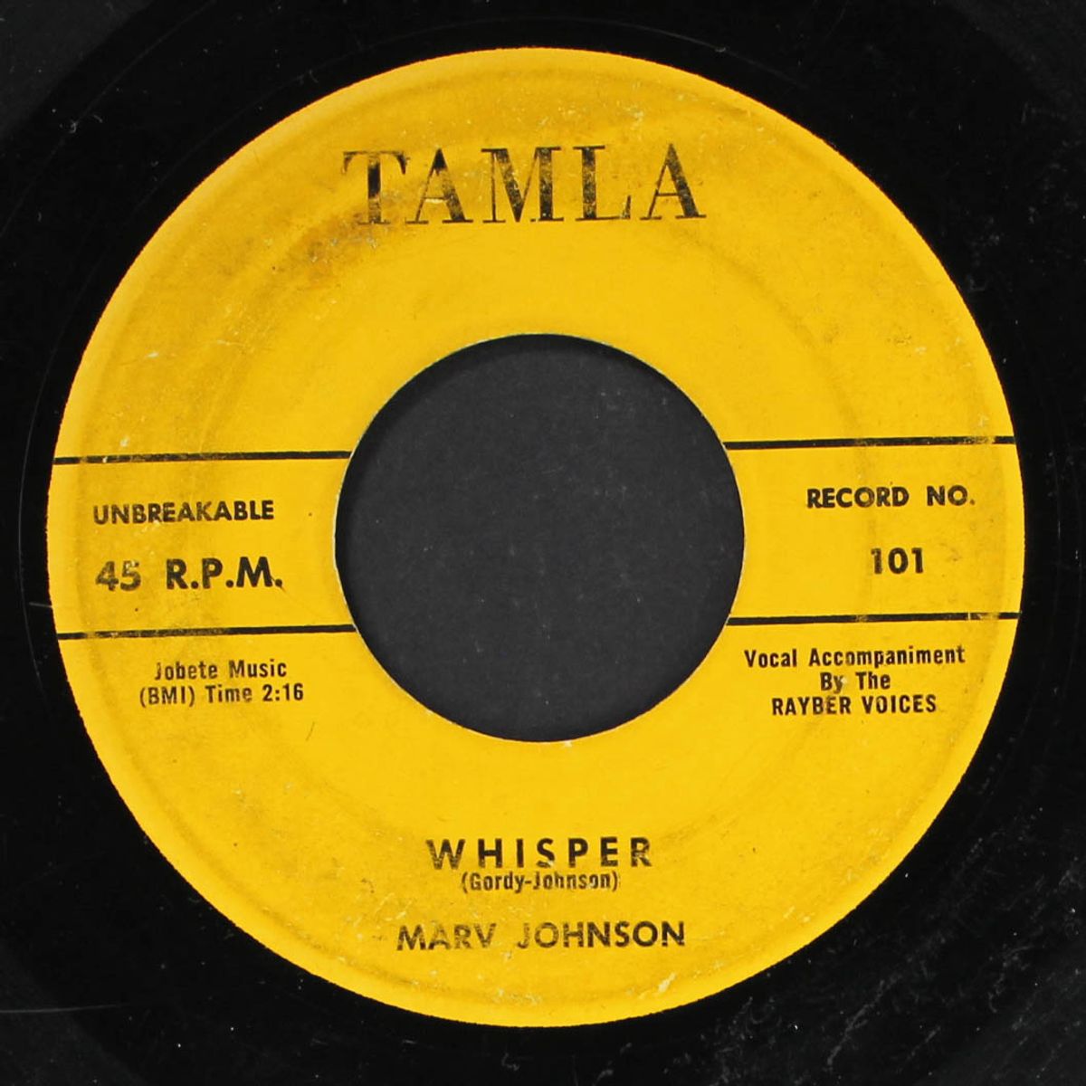 come to me / whisper by MARV JOHNSON