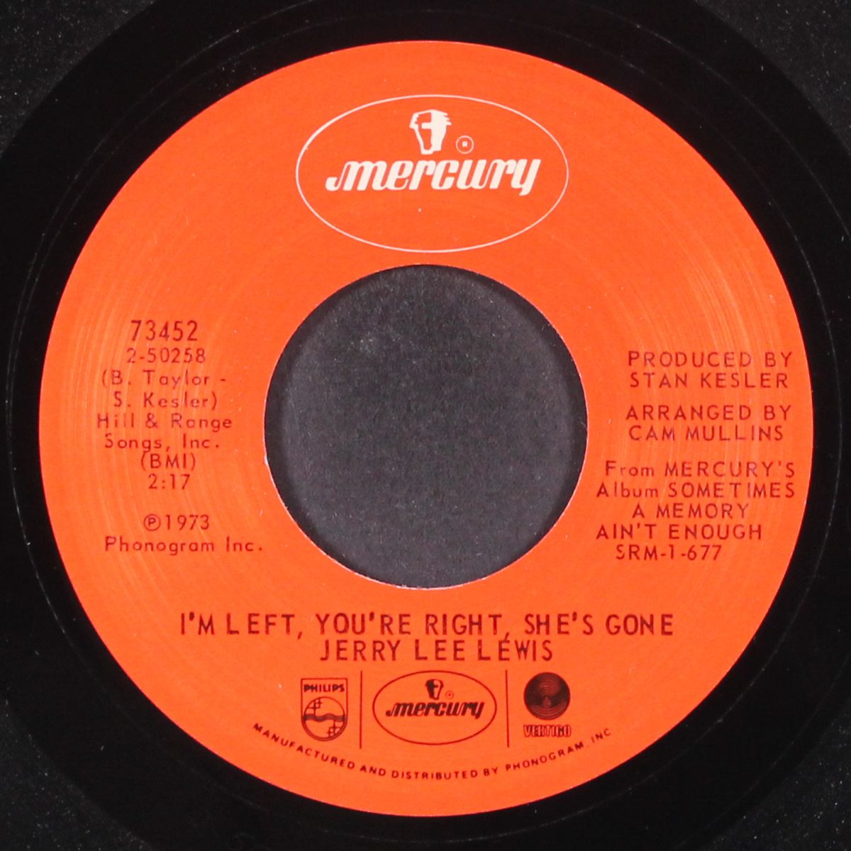 i'm left, you're right, she's gone / i've fallen to the bottom by JERRY LEE LEWIS