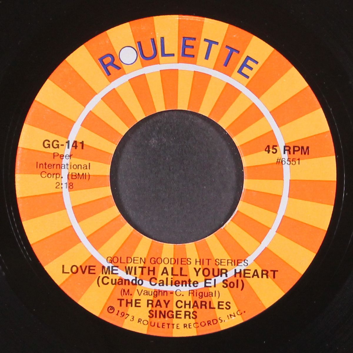 love me with all your heart / al di la by RAY CHARLES SINGERS