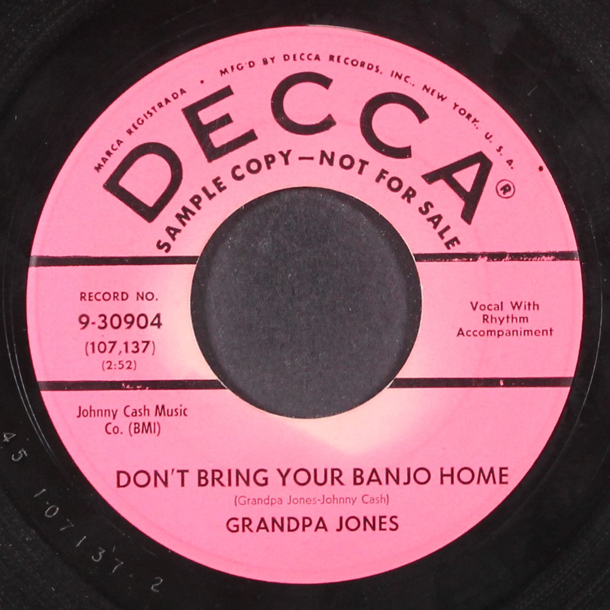 don't bring your banjo home by GRANDPA JONES