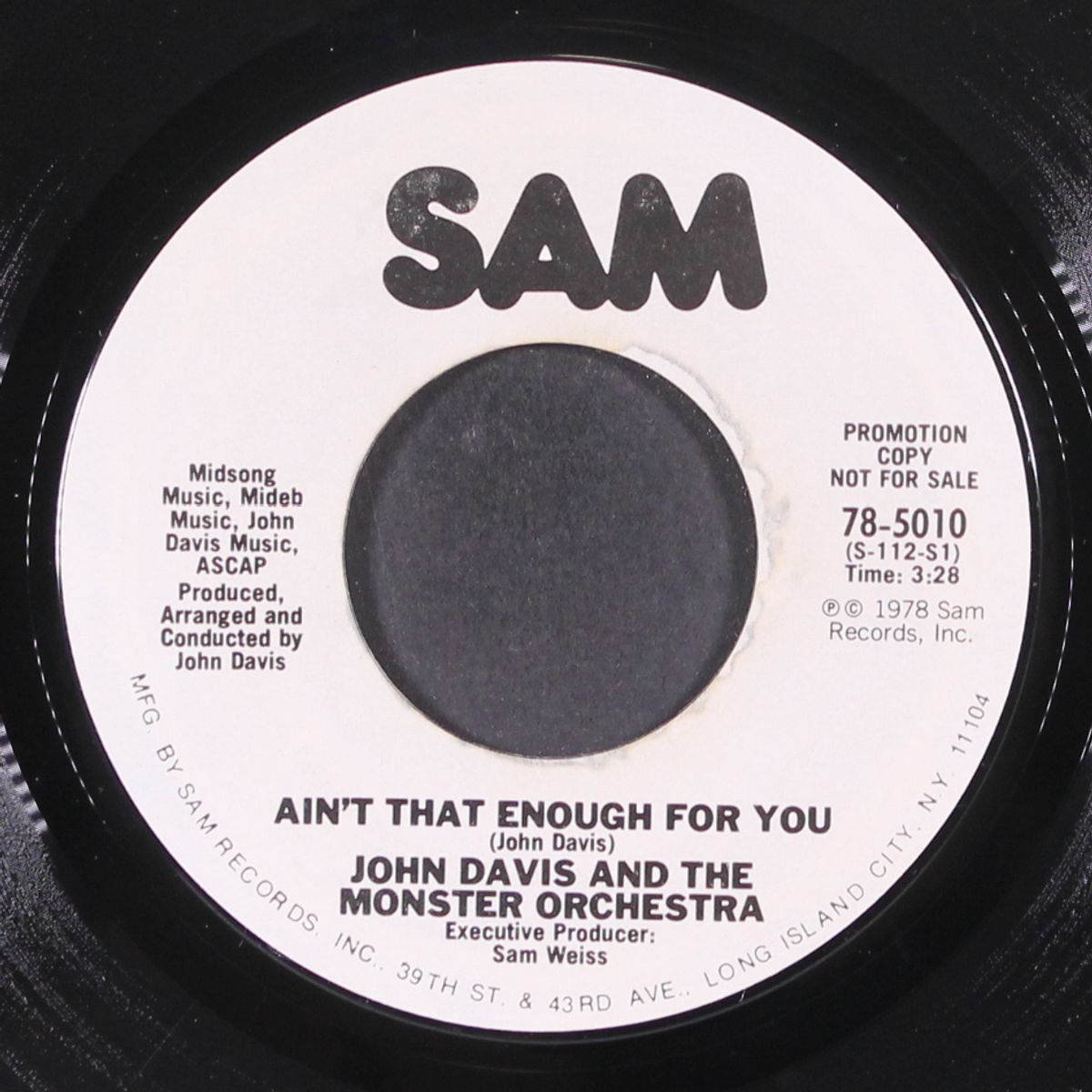 ain't that enough for you / disco fever by JOHN DAVIS & MONSTER ORCHESTRA