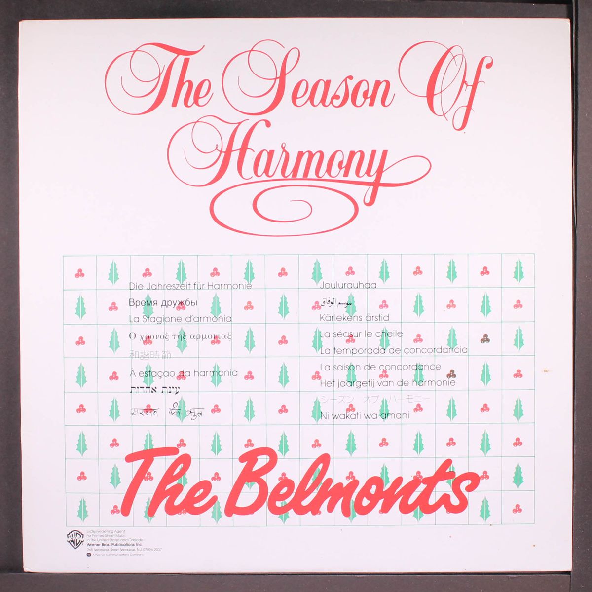 the season of harmony by BELMONTS