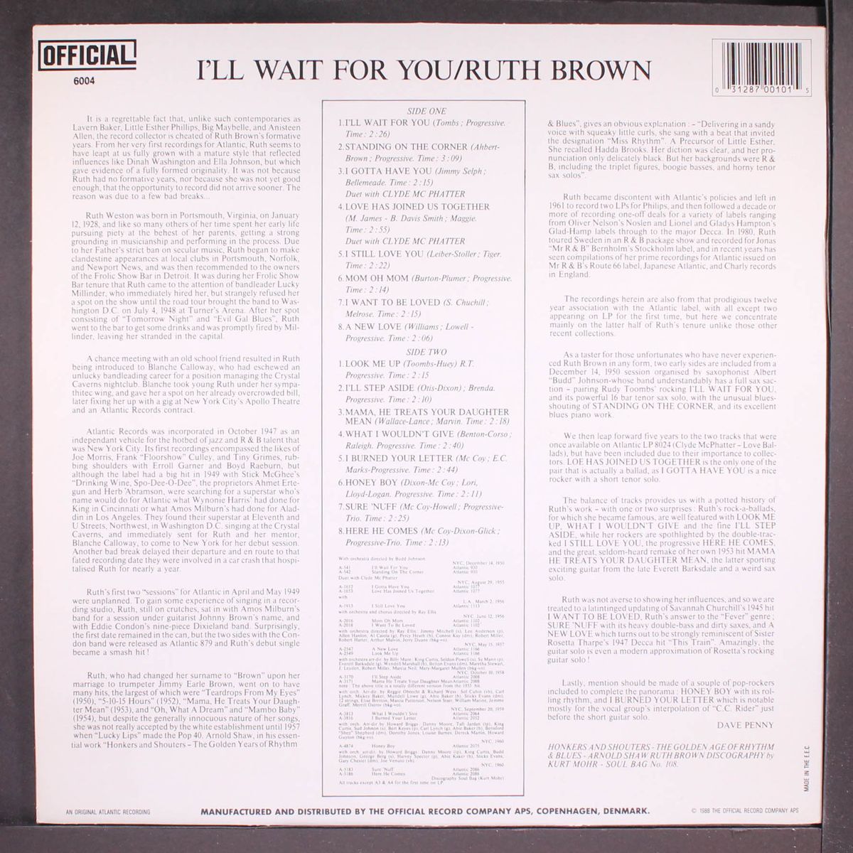 sings by RUTH BROWN