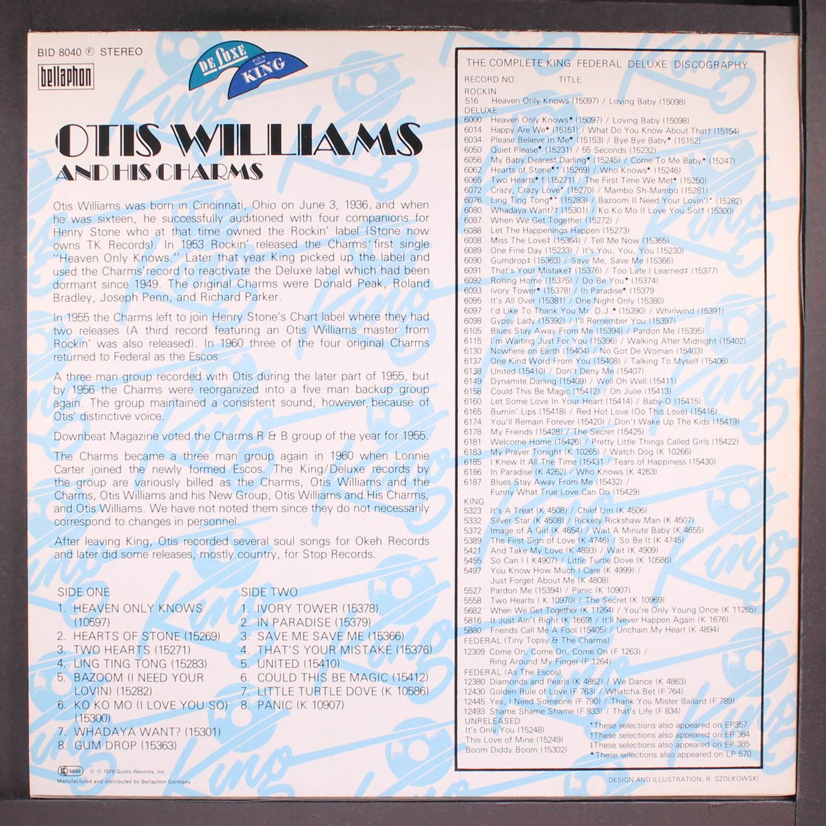 16 hits by OTIS WILLIAMS & CHARMS