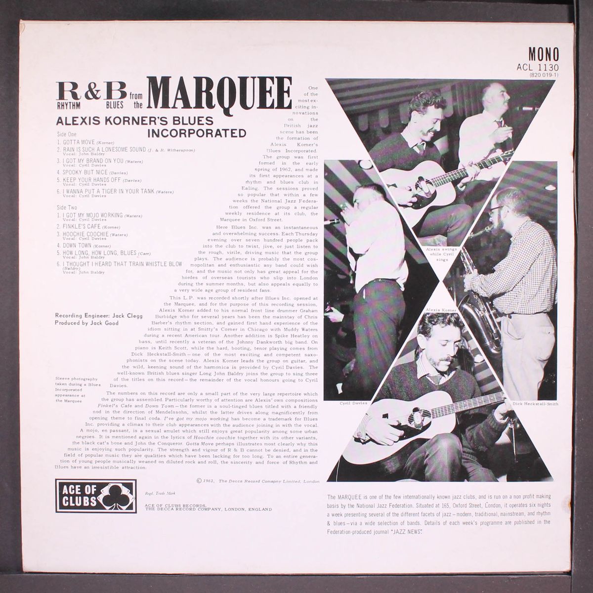 r & b from the marquee by ALEXIS KORNER'S BLUES INCORPORATED