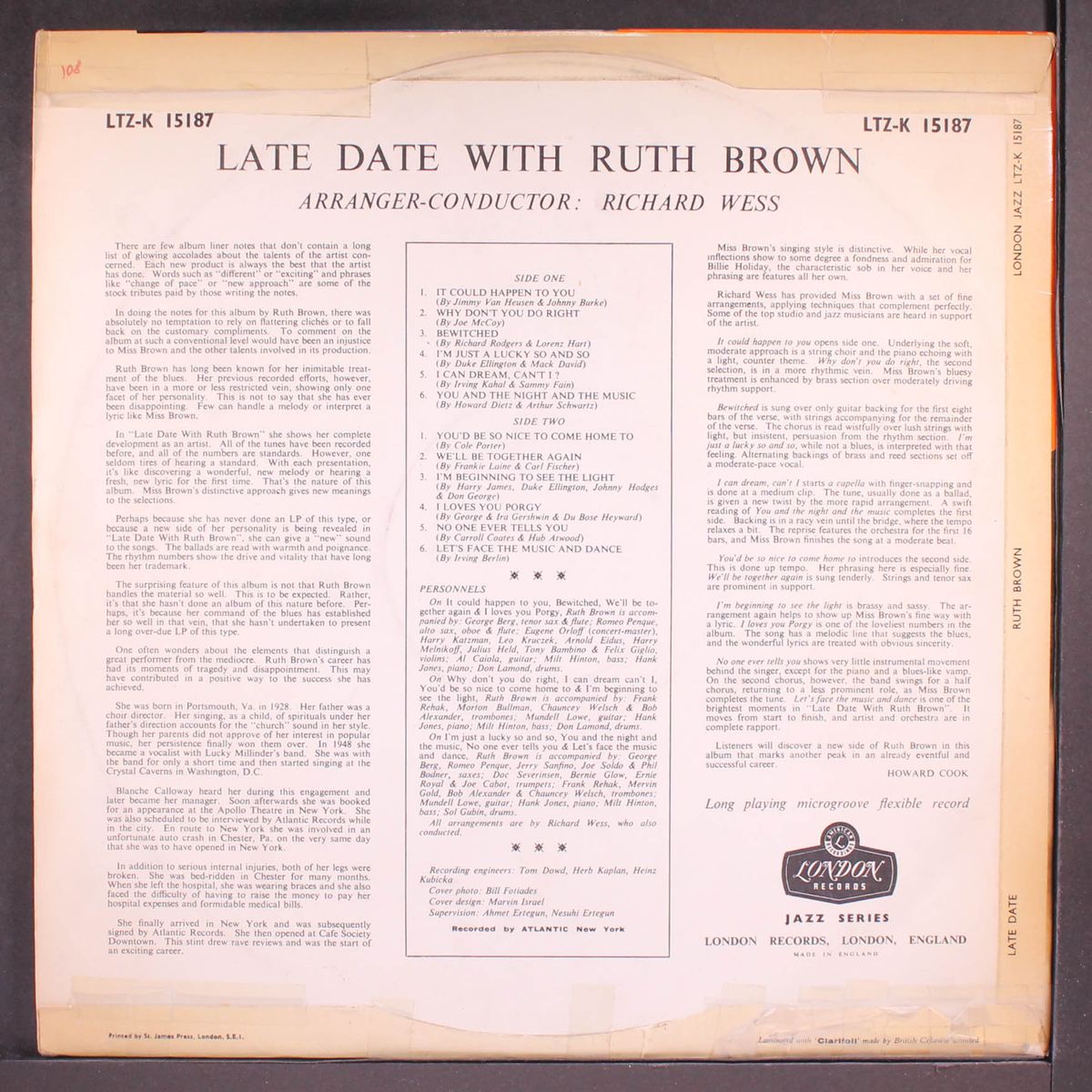 late date with by RUTH BROWN