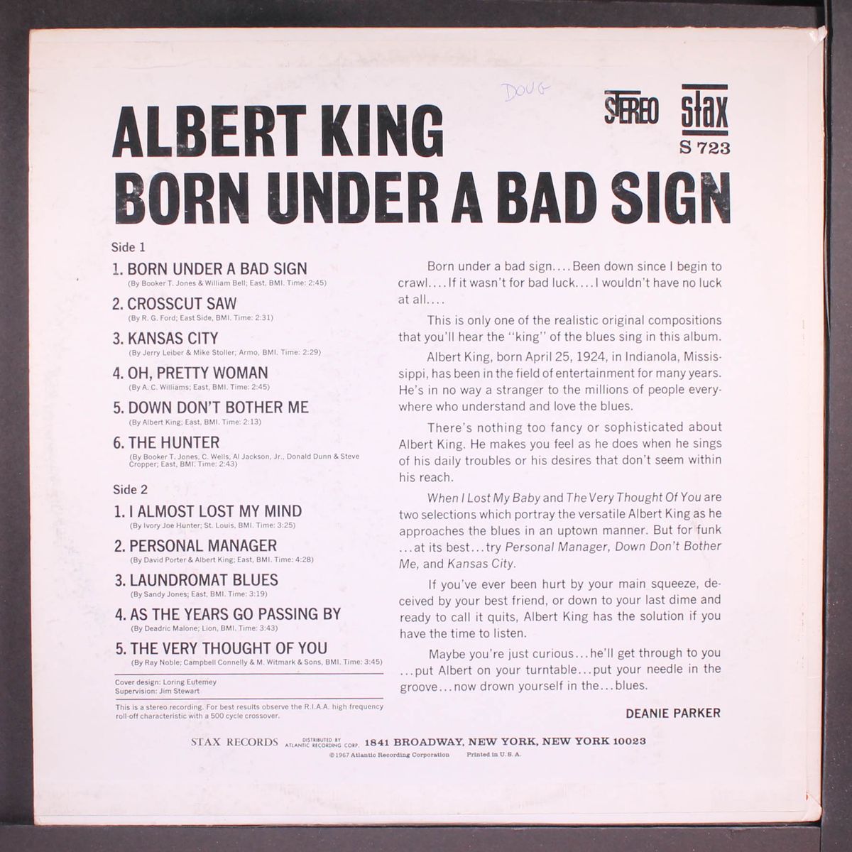 born under a bad sign by ALBERT KING