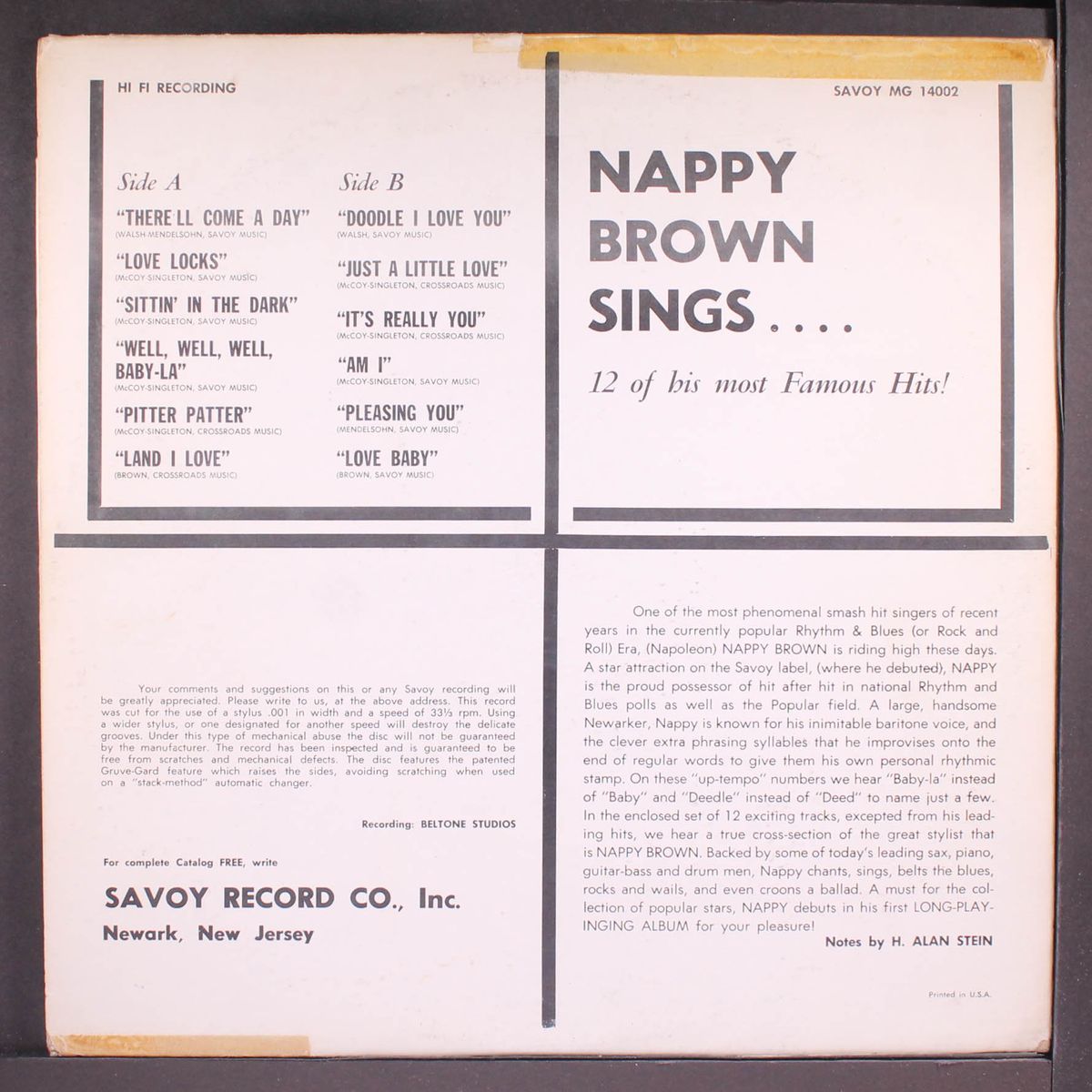 sings by NAPPY BROWN
