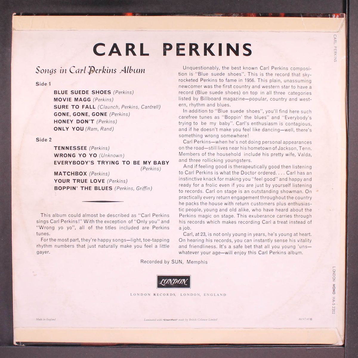 dance album of carl perkins by CARL PERKINS