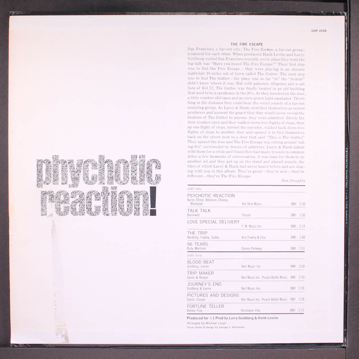 psychotic reaction by FIRE ESCAPE