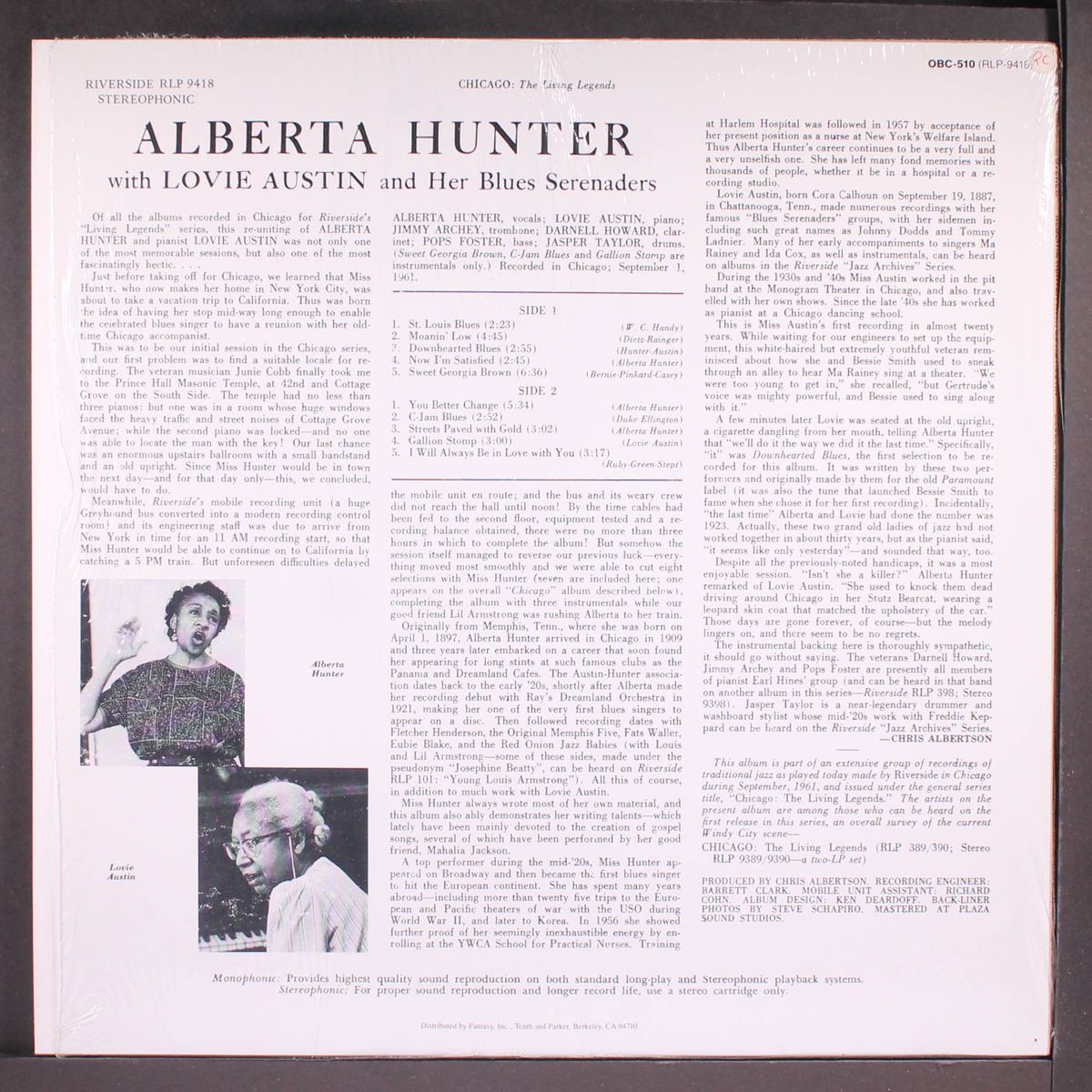 with lovie austin's blues serenaders by ALBERTA HUNTER