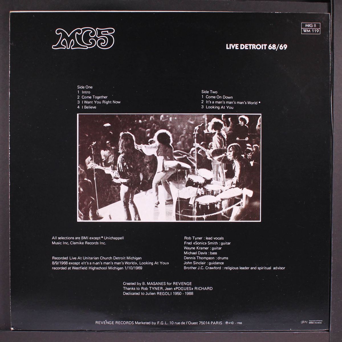 live detroit 68/69 by MC5