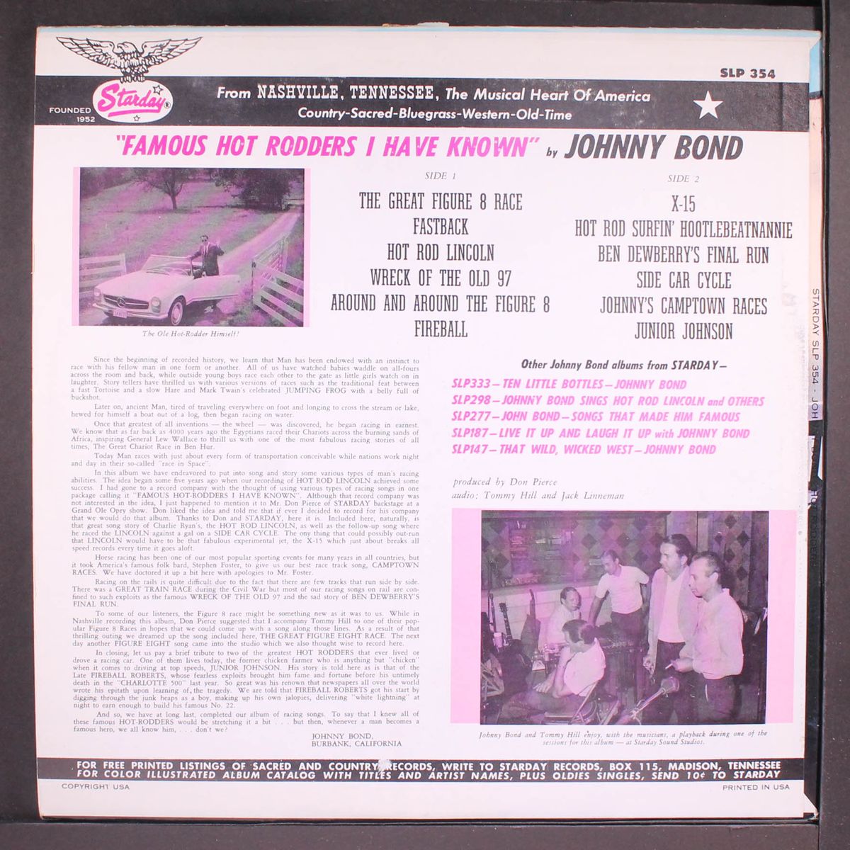 famous hot rodders i have known by JOHNNY BOND