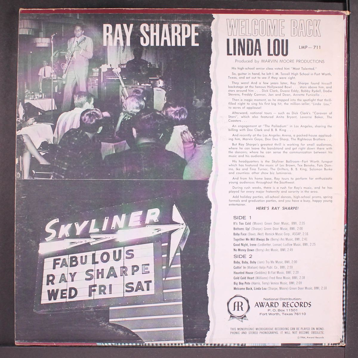 welcome back, linda lou by RAY SHARPE