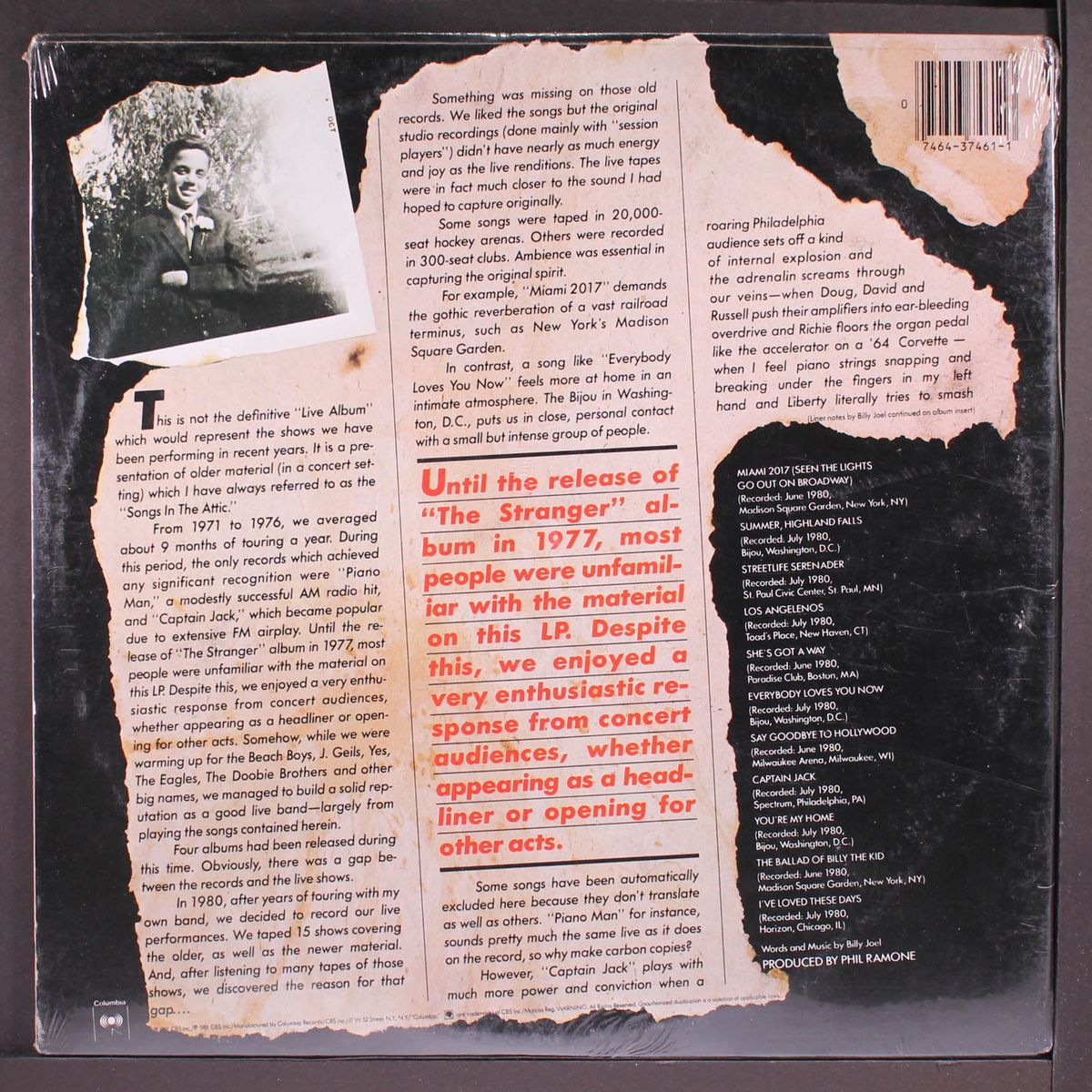songs in the attic by BILLY JOEL