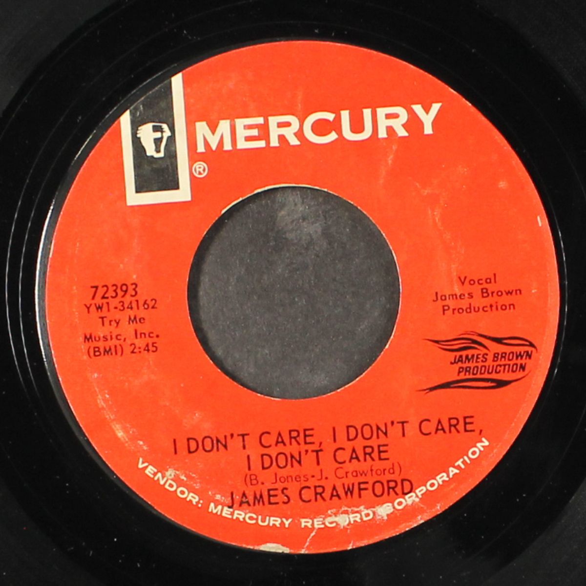 i don't care, i don't care, i don't care / help poor me by JAMES CRAWFORD