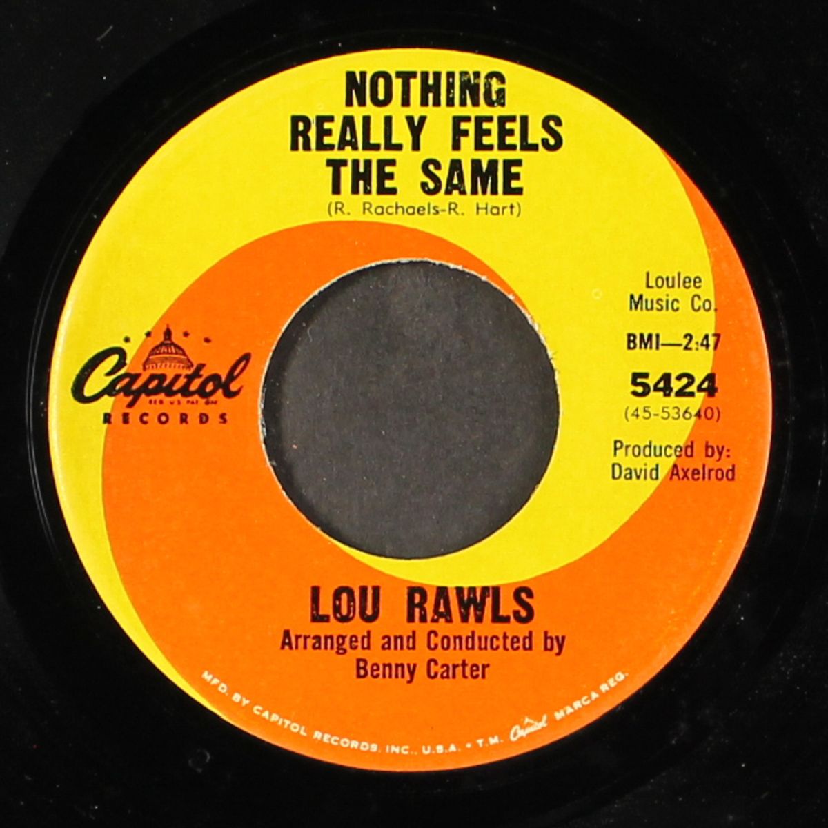 three o'clock in the morning / nothing really feels the same by LOU RAWLS
