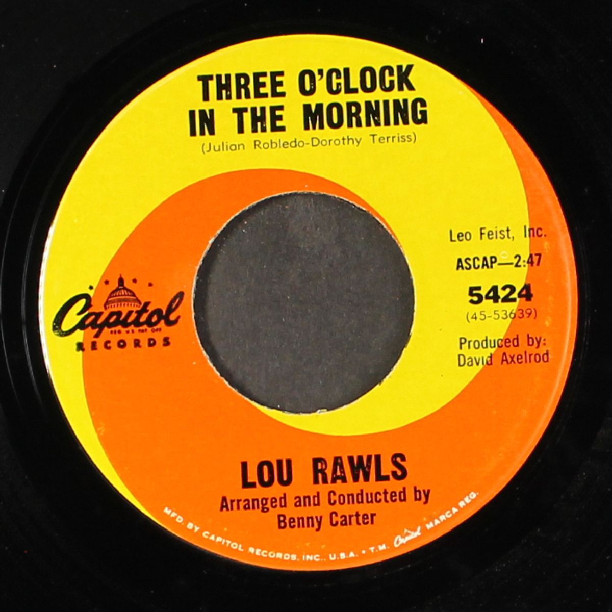 three o'clock in the morning / nothing really feels the same by LOU RAWLS