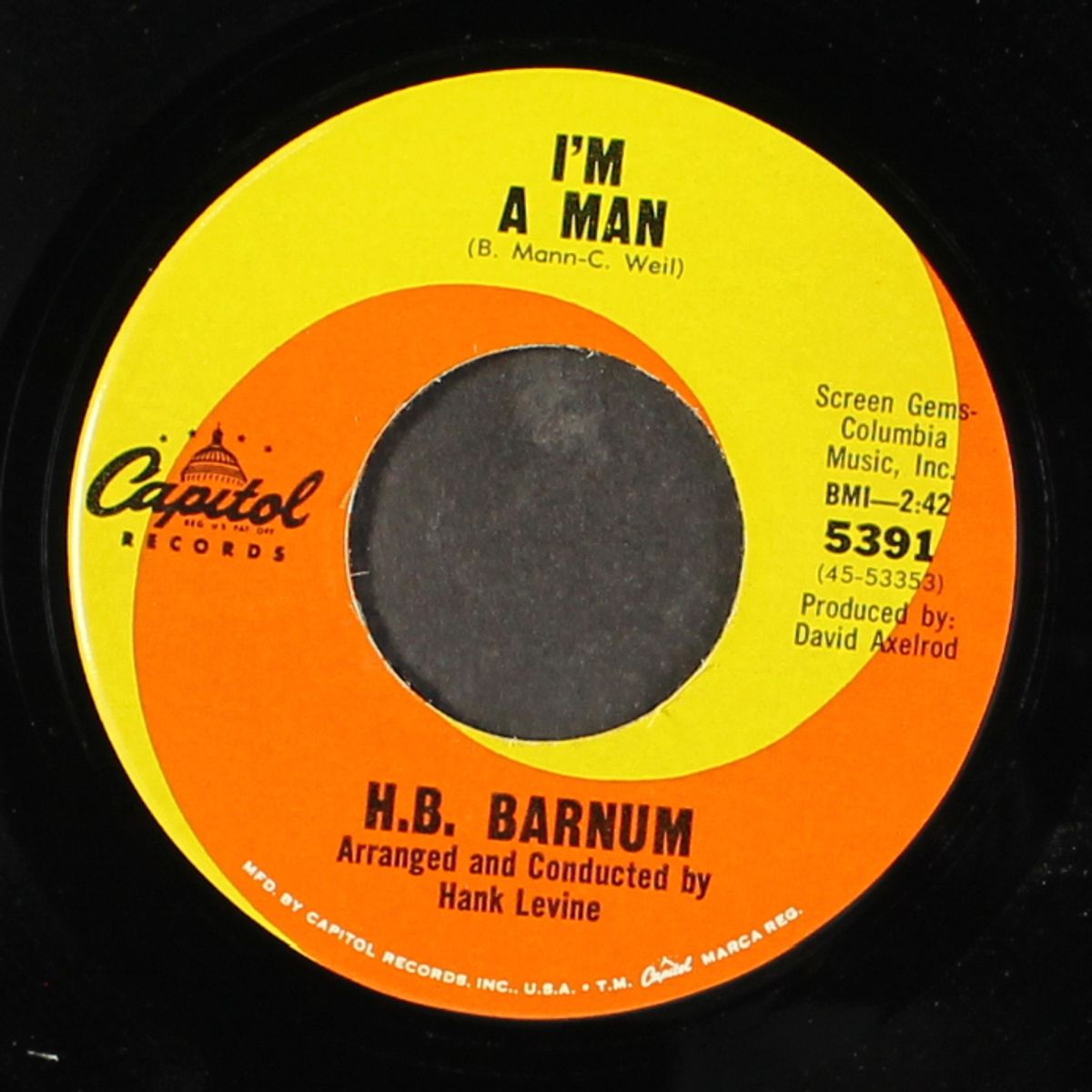 the record / i'm a man by H.B. BARNUM