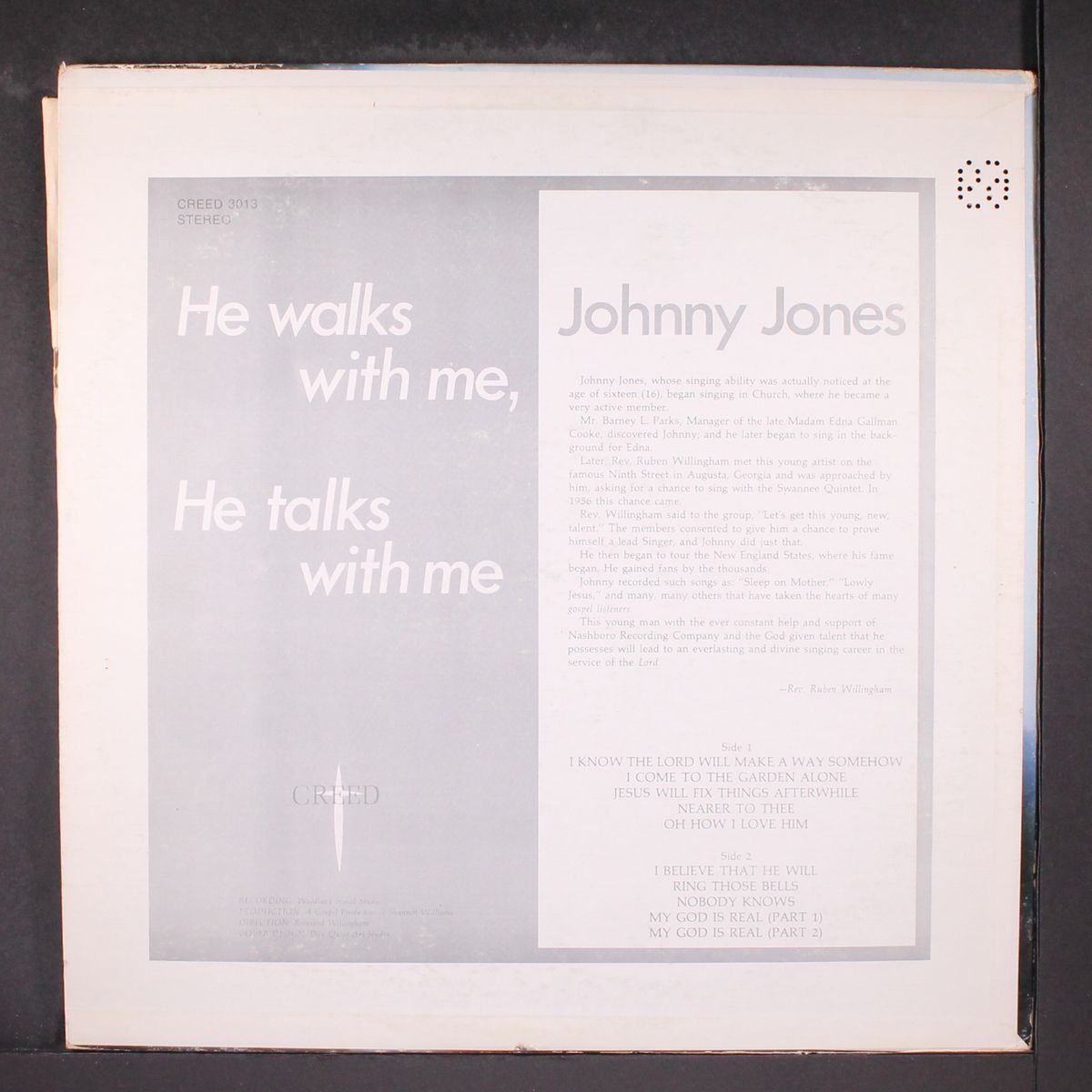he walk with me he talks with me by JOHNNY JONES