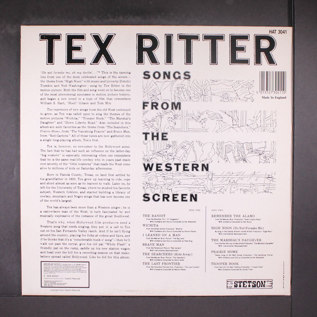 songs from the western screen by TEX RITTER