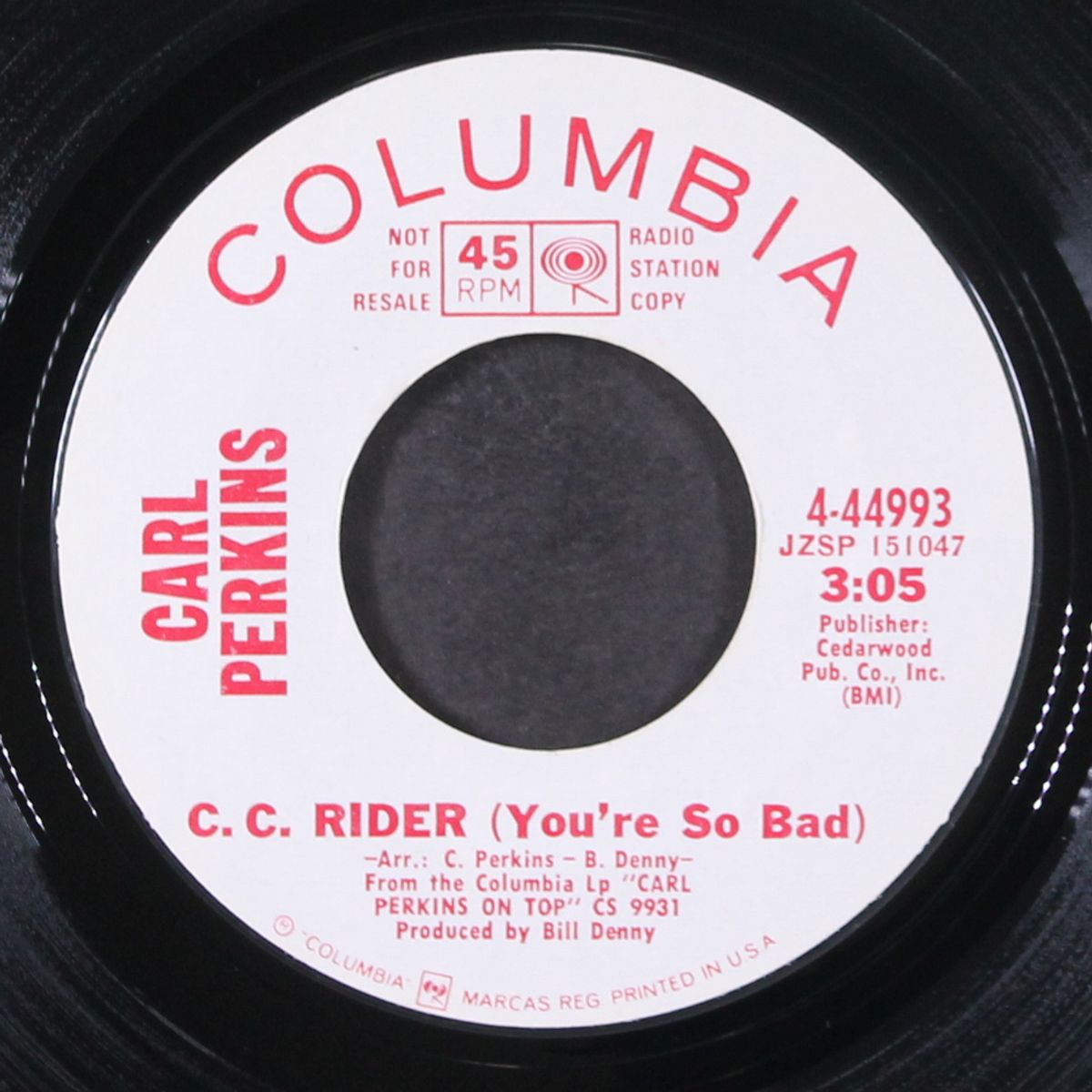 c.c. rider / soul beat by CARL PERKINS