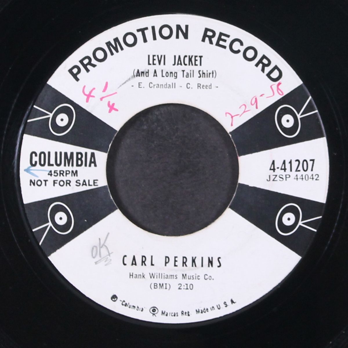 levi jacket / pop, let me have the car by CARL PERKINS