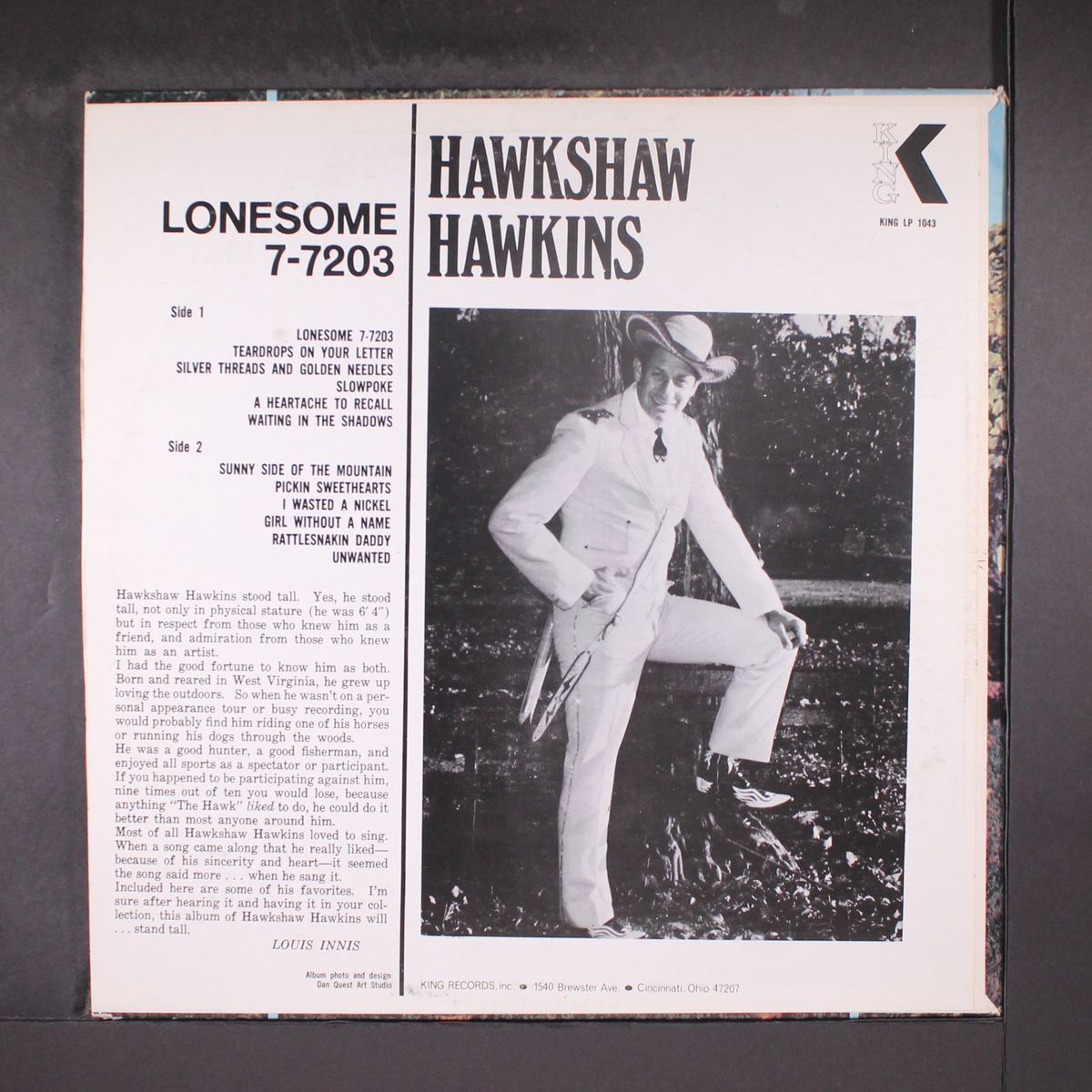 lonesome 7-7203 by HAWKSHAW HAWKINS