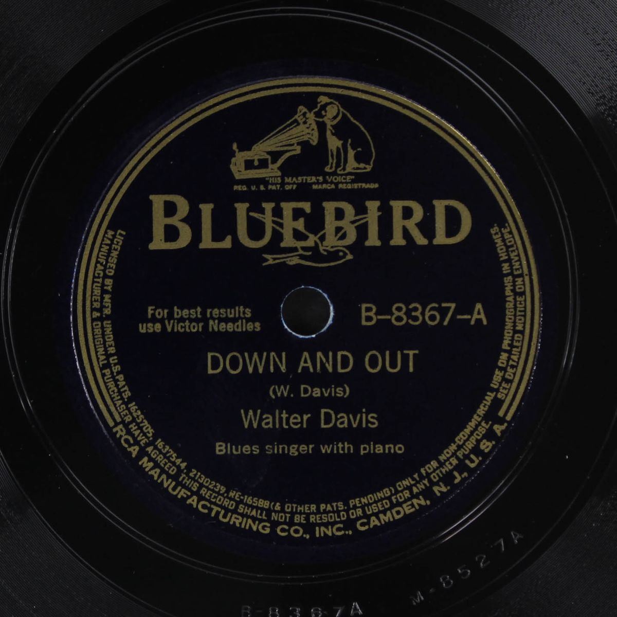 down and out / doctor blues by WALTER DAVIS