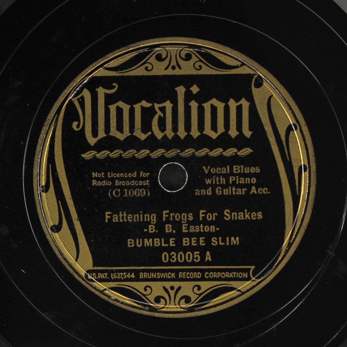 fattening frogs for snakes / lemon squeezing blues by BUMBLE BEE SLIM