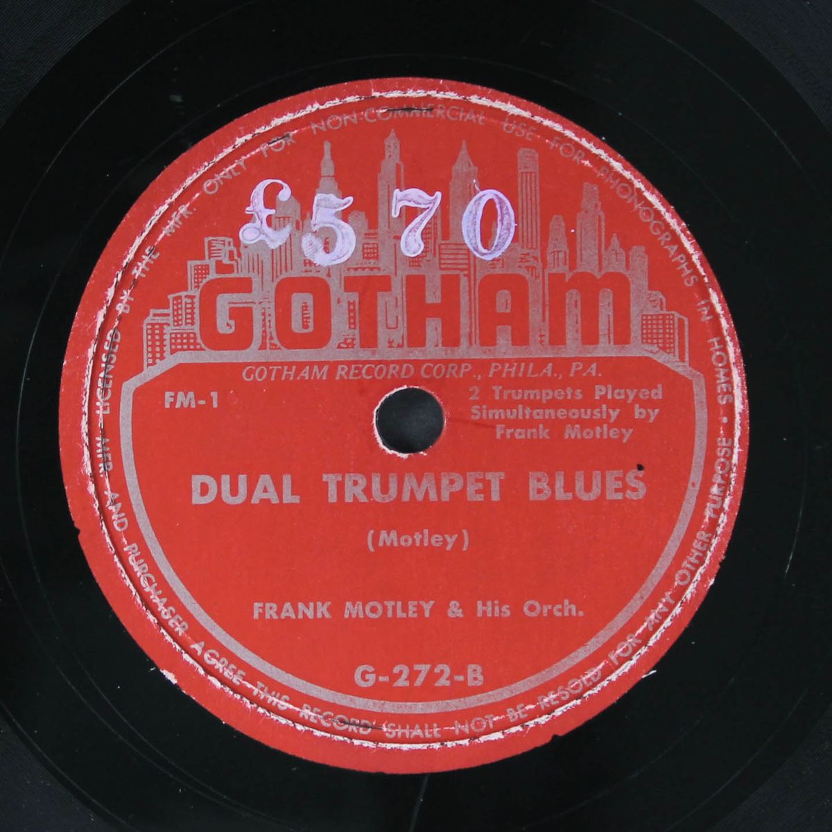 that's all right with me / dual trumpet blues by FRANK MOTLEY