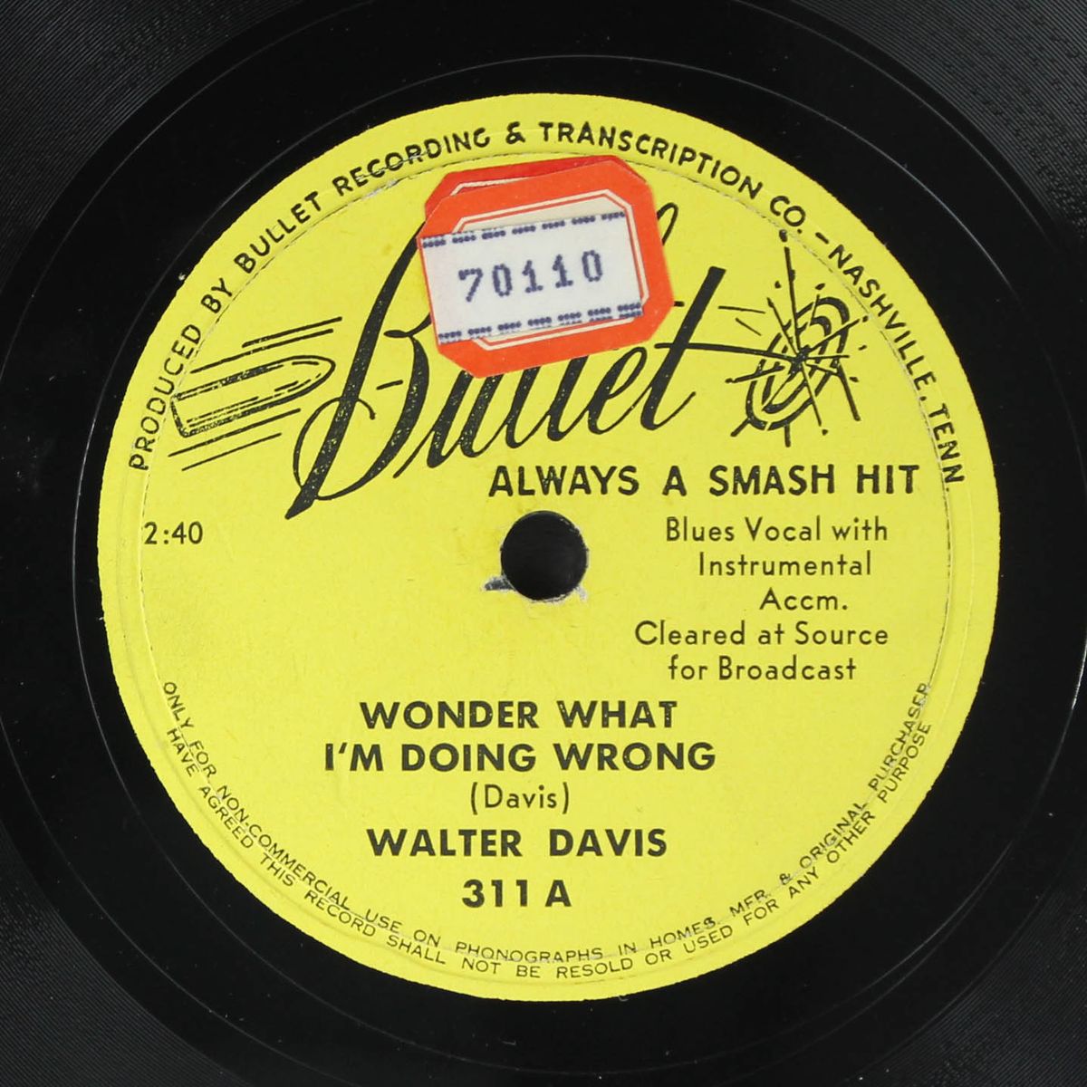 wonder what i'm doing wrong / i would hate to hate you by WALTER DAVIS