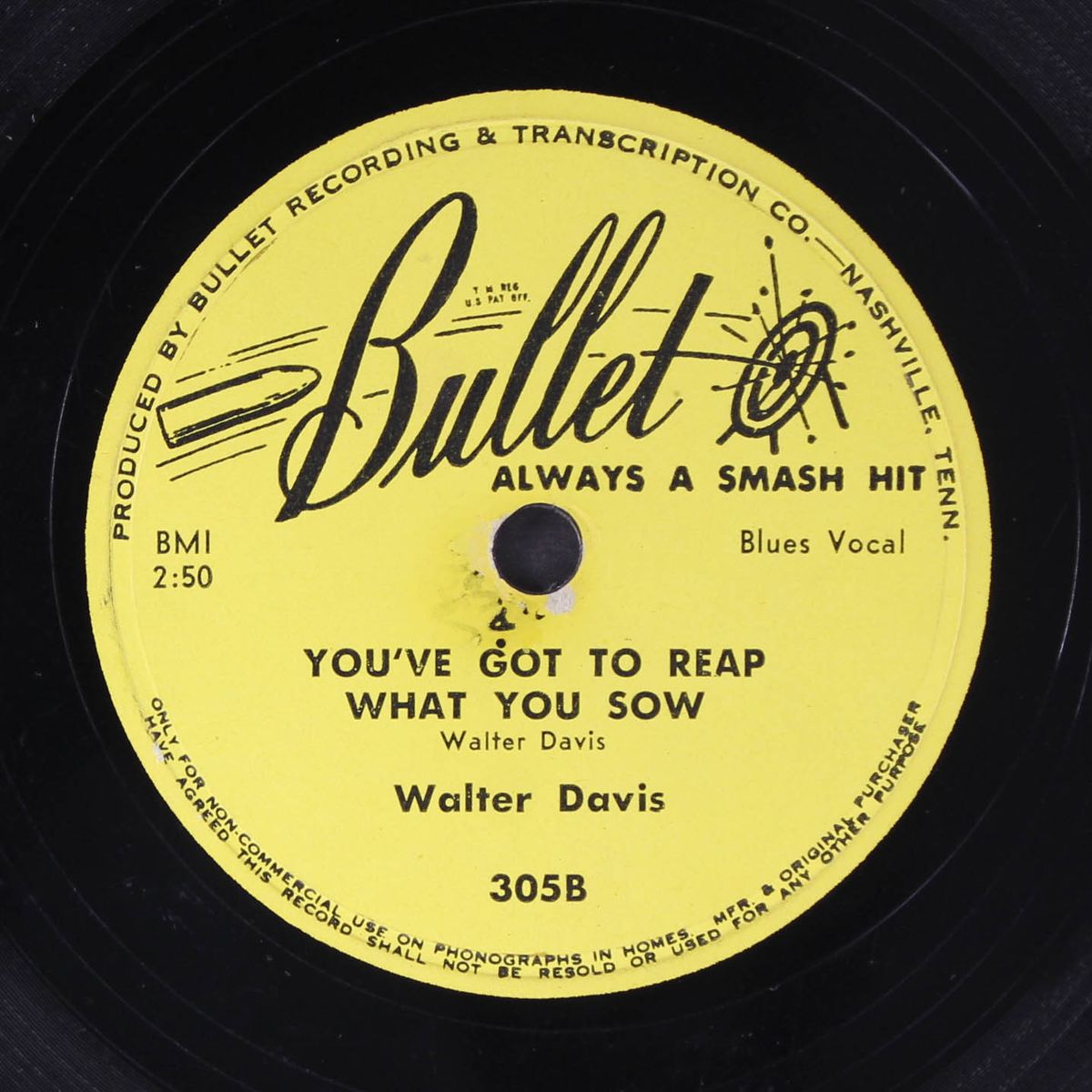 move back to the woods / you've got to reap what you sow by WALTER DAVIS