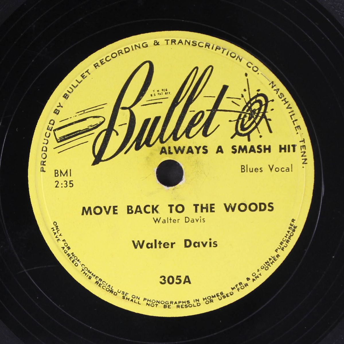 move back to the woods / you've got to reap what you sow by WALTER DAVIS