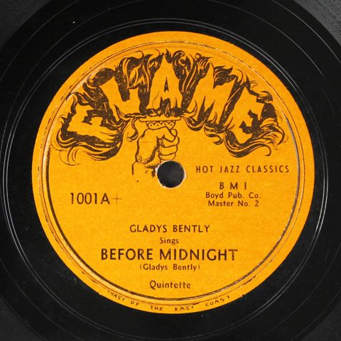 GLADYS BENTLEY QUINTETTE
