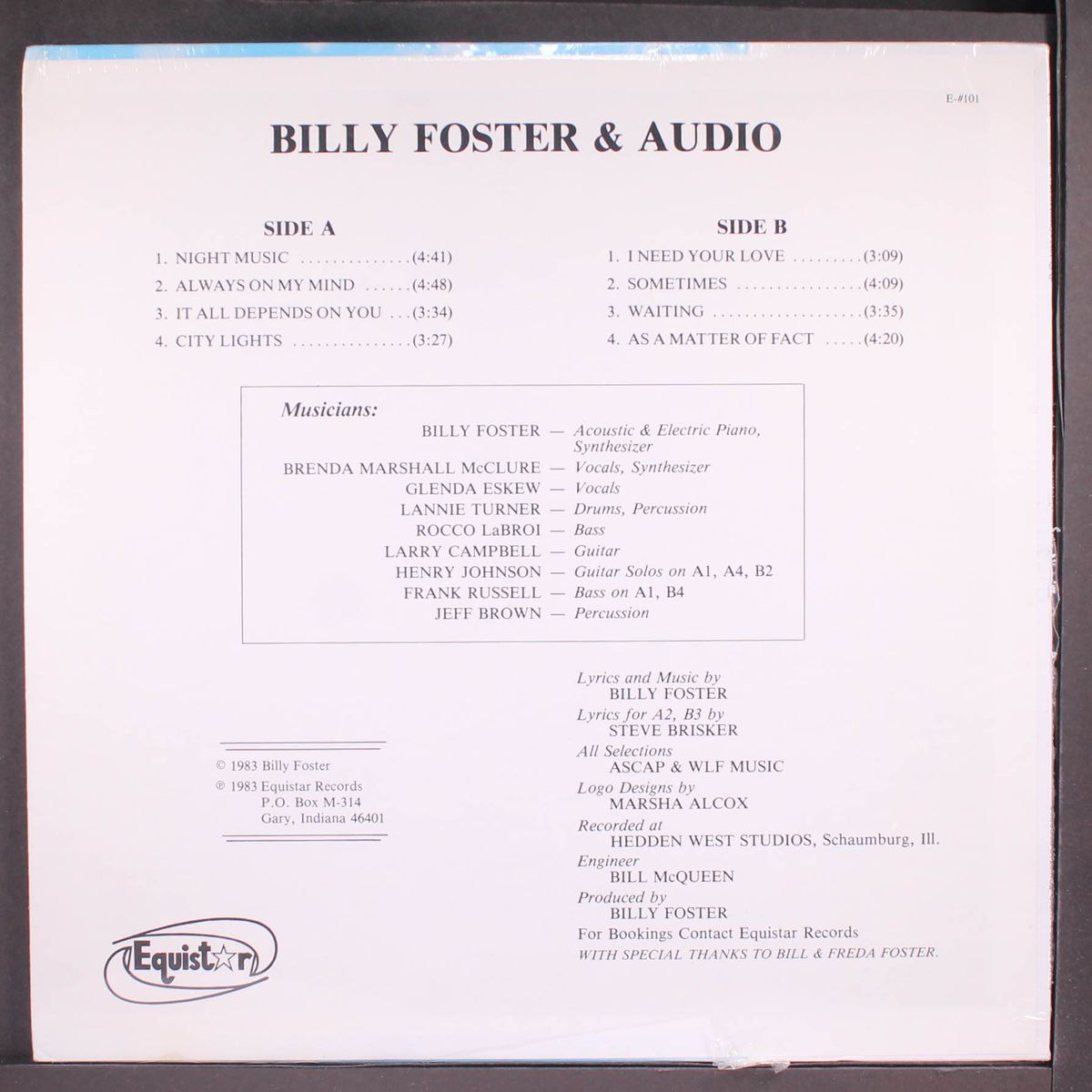 billy foster & audio by BILLY FOSTER & AUDIO