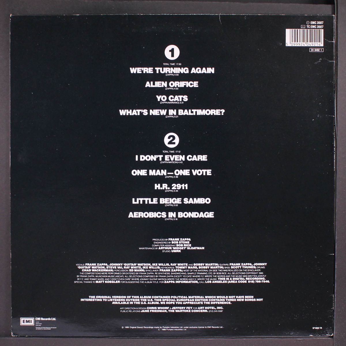 meets the mothers of prevention by FRANK ZAPPA