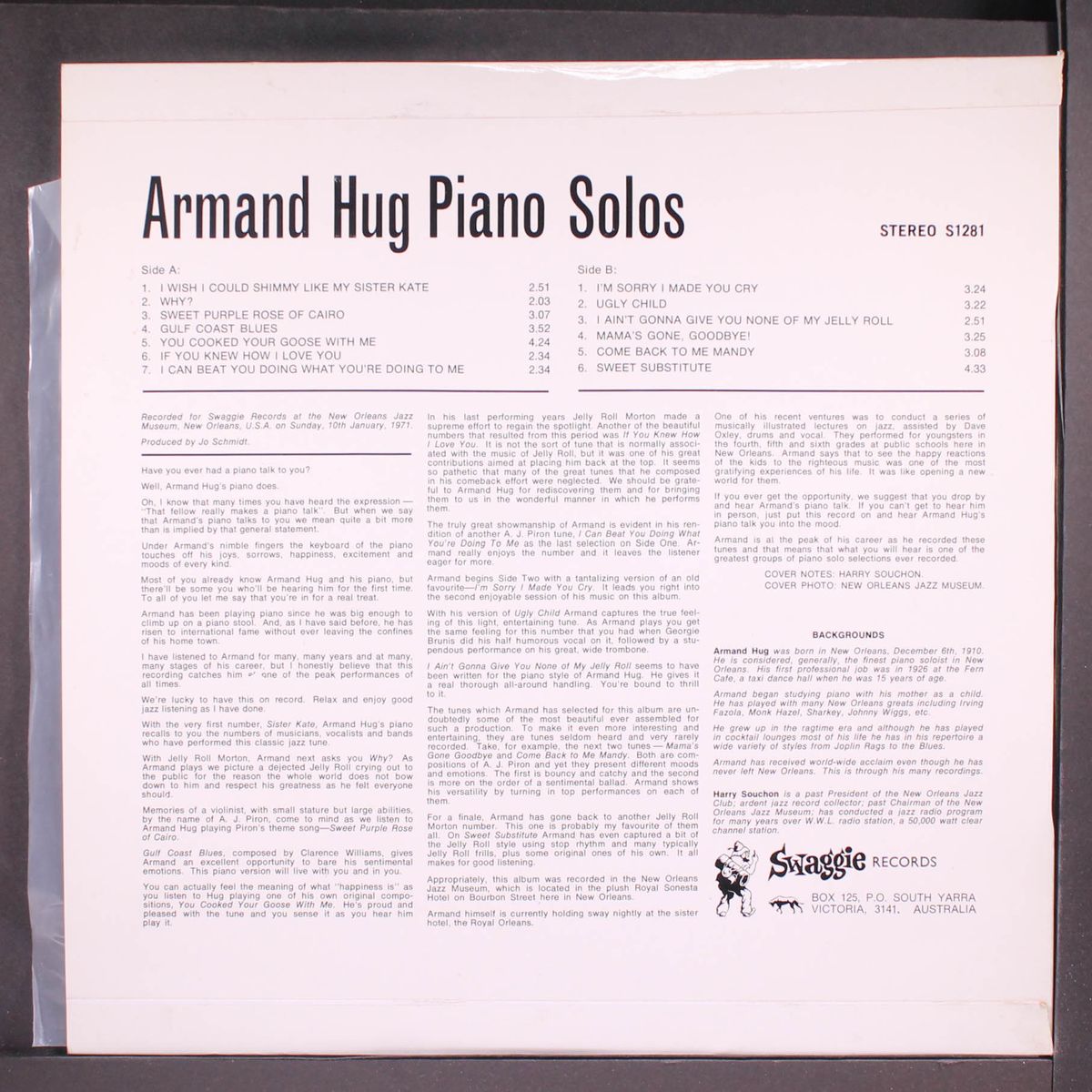piano solos by ARMAND HUG
