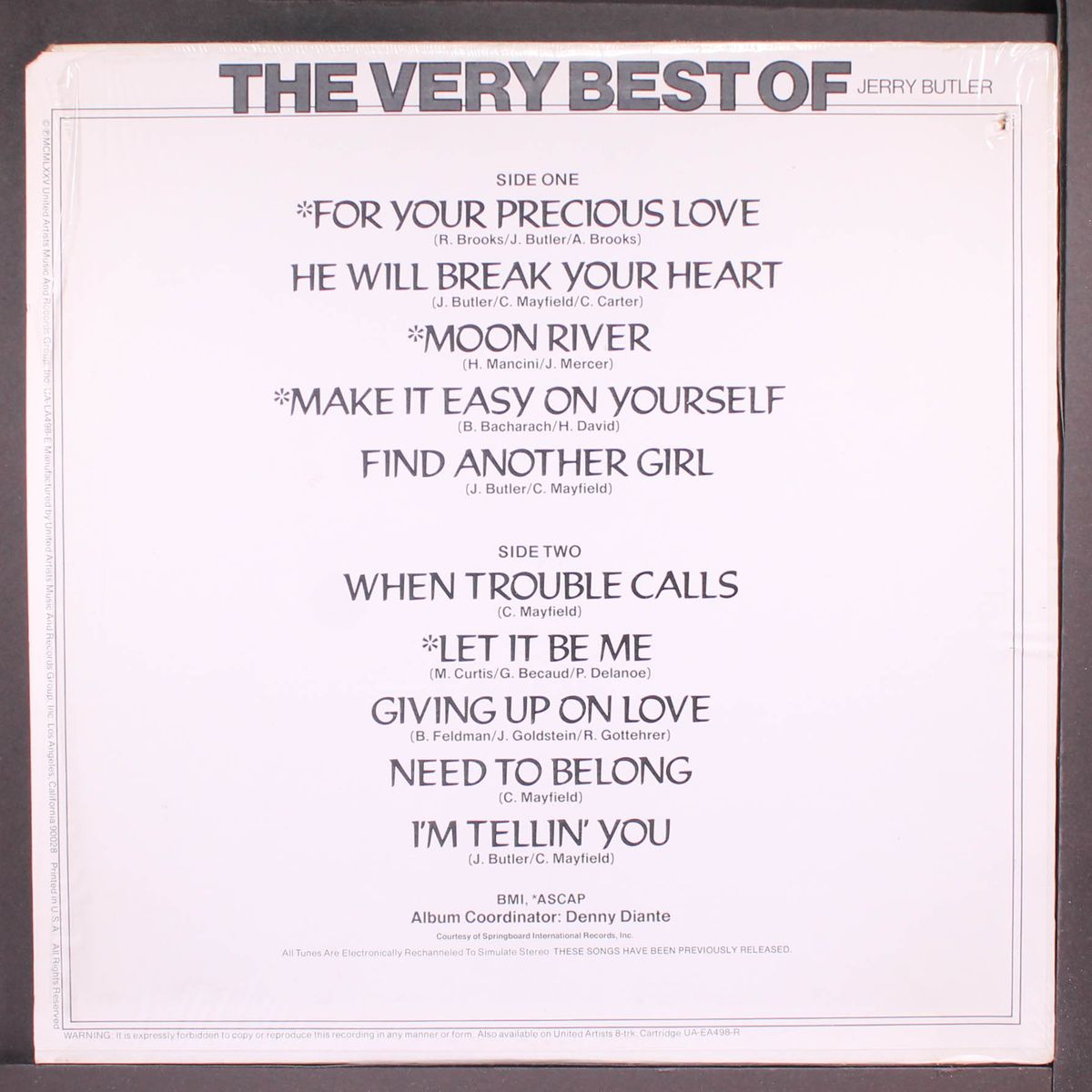 very best of jerry butler by JERRY BUTLER