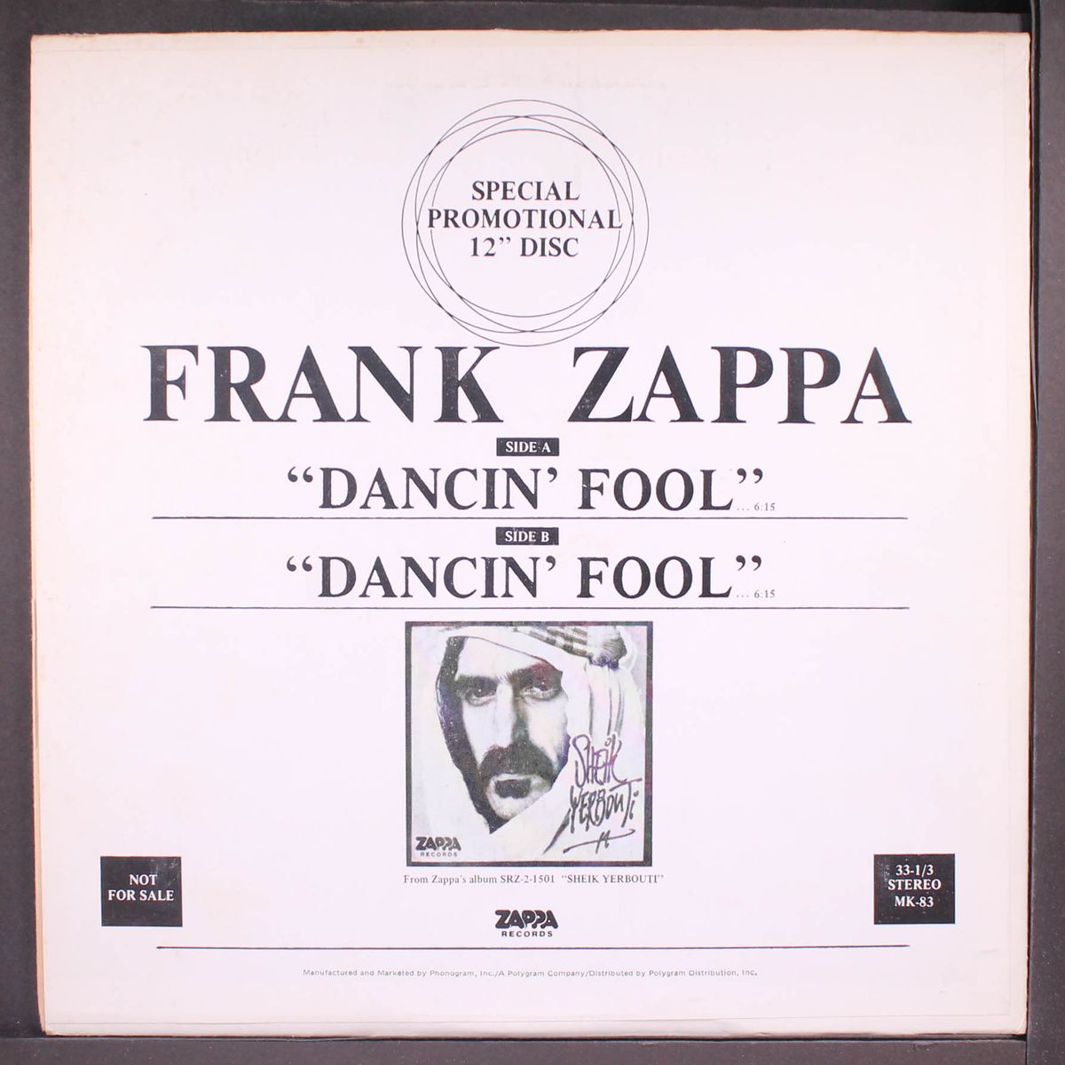 dancin' fool by FRANK ZAPPA
