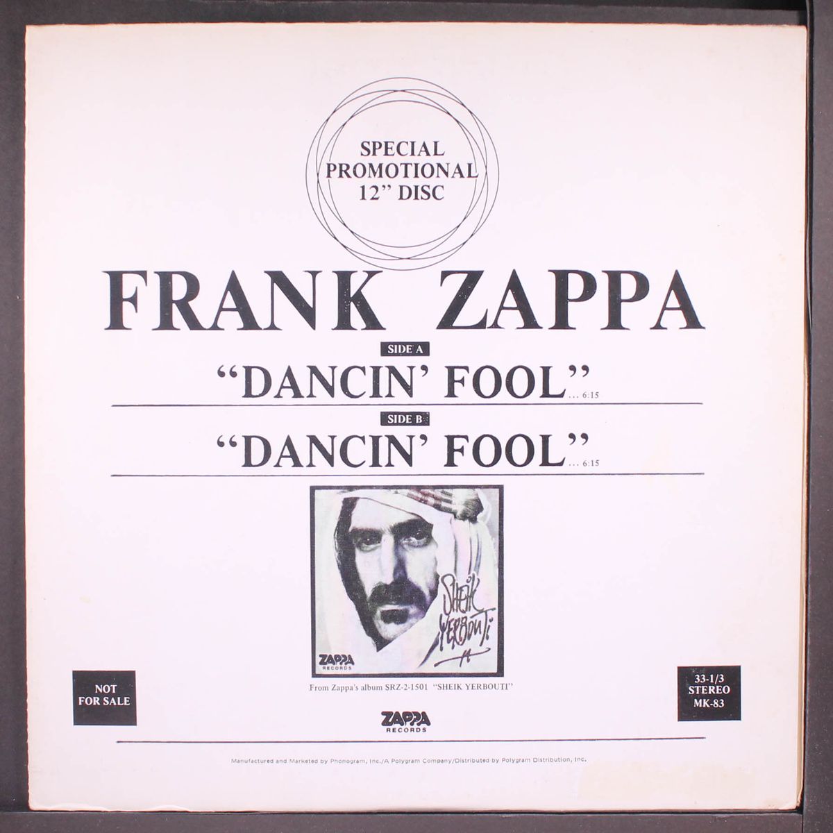 dancin' fool by FRANK ZAPPA