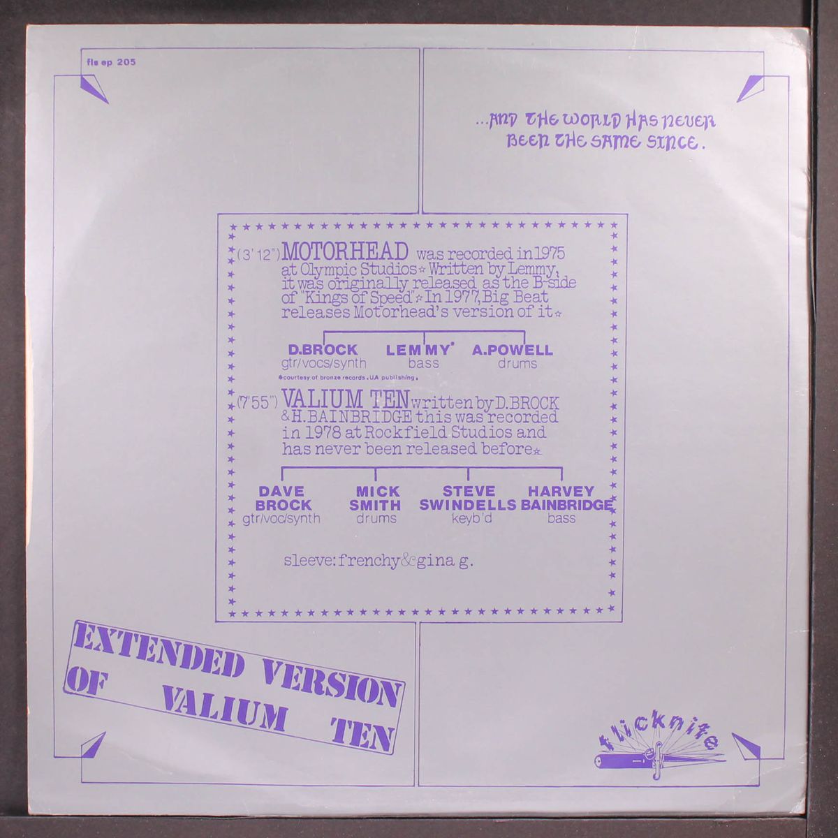 motorhead / valium ten by HAWKWIND