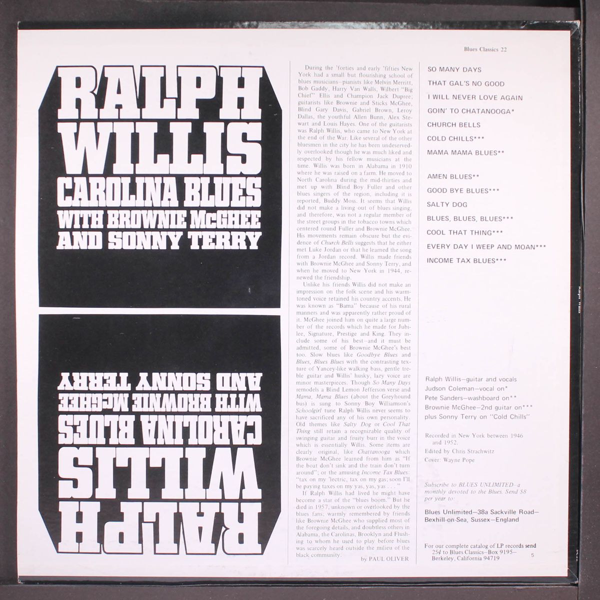 carolina blues by RALPH WILLIS