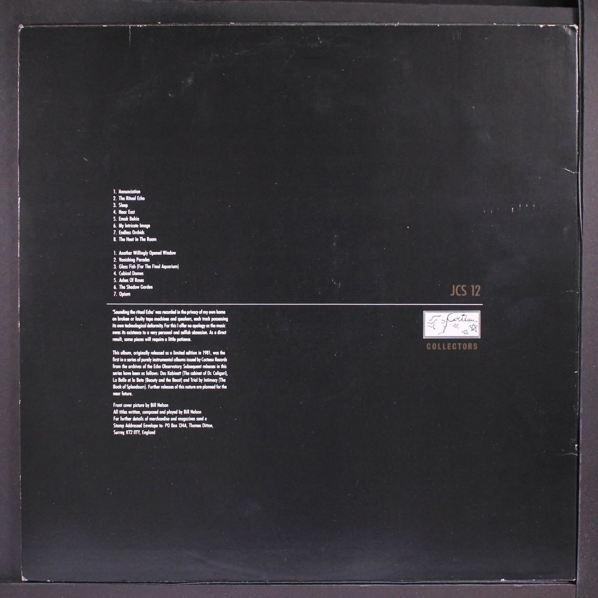 sounding the ritual echo by BILL NELSON