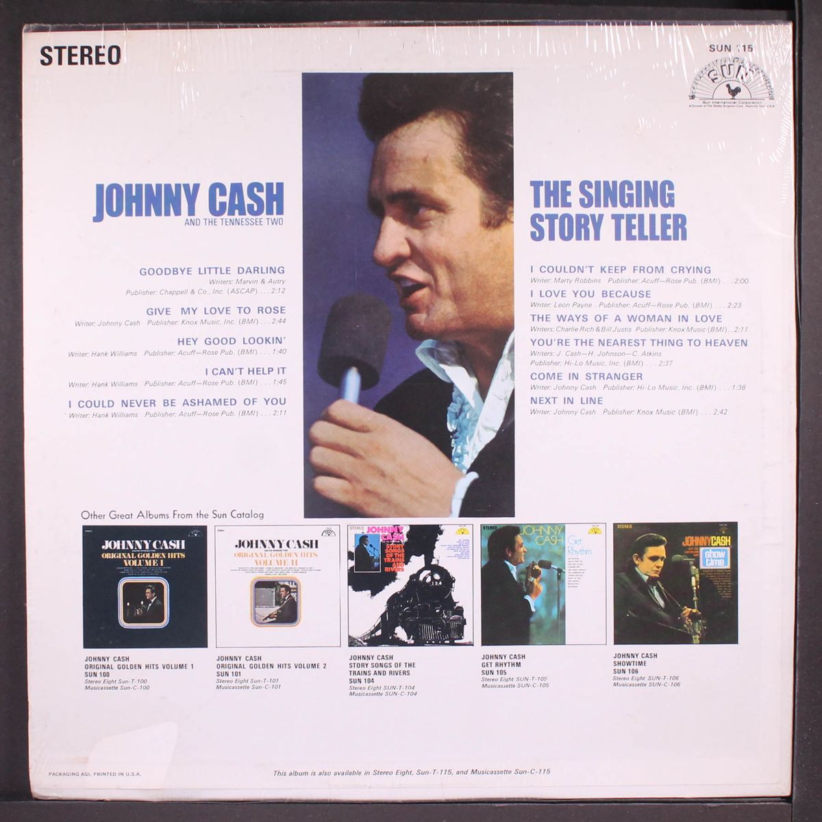 the singing story teller by JOHNNY CASH