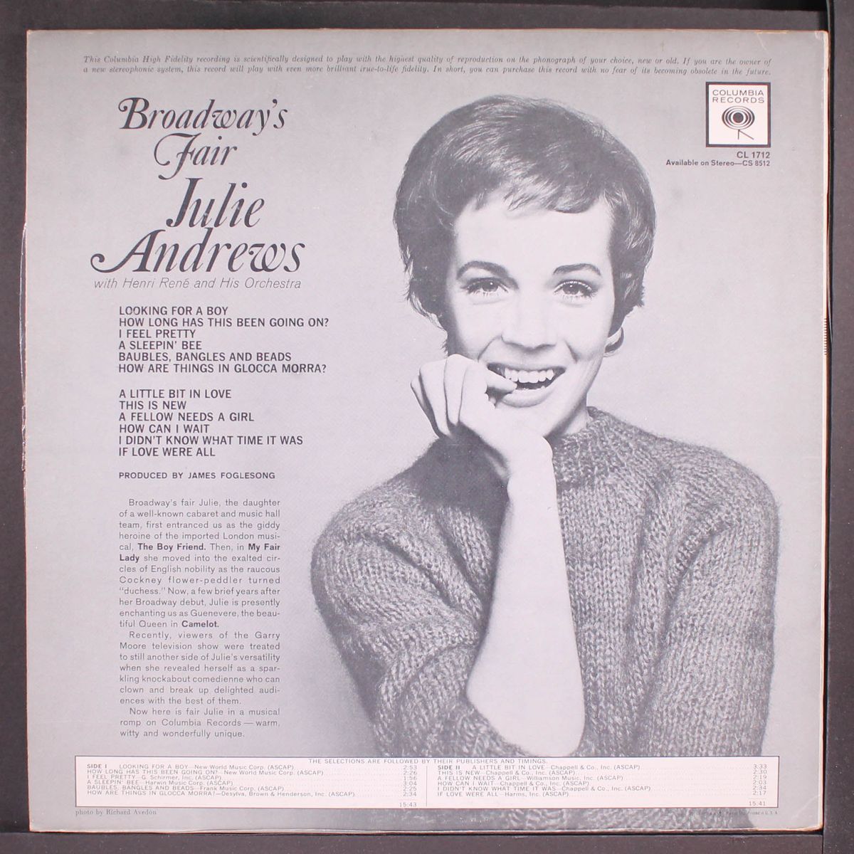 broadway's fair by JULIE ANDREWS