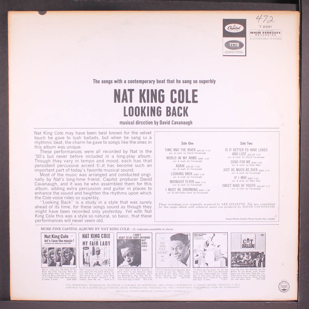looking back by NAT KING COLE