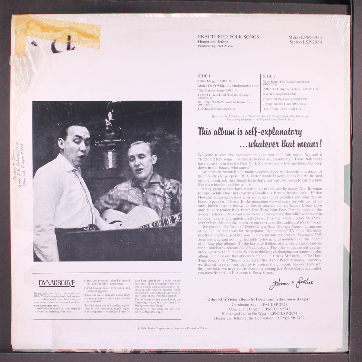 fractured folk songs by HOMER & JETHRO