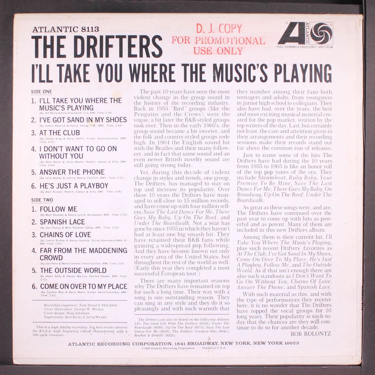 i'll take you where the music's playing by DRIFTERS