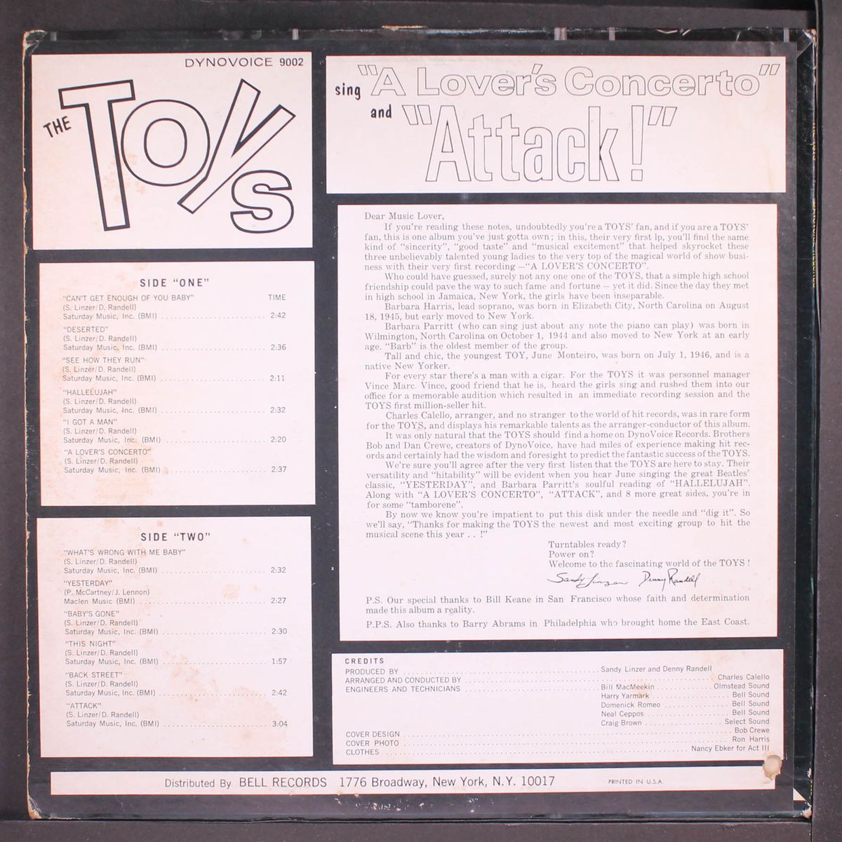 a lover's concerto by TOYS